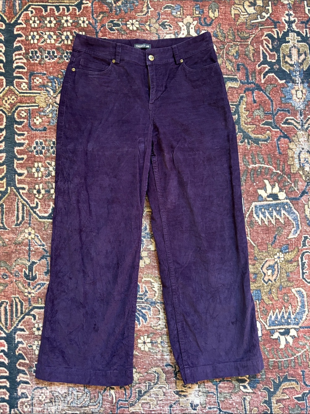 Toad&Co Purple Corduroy Wide-Leg Pants